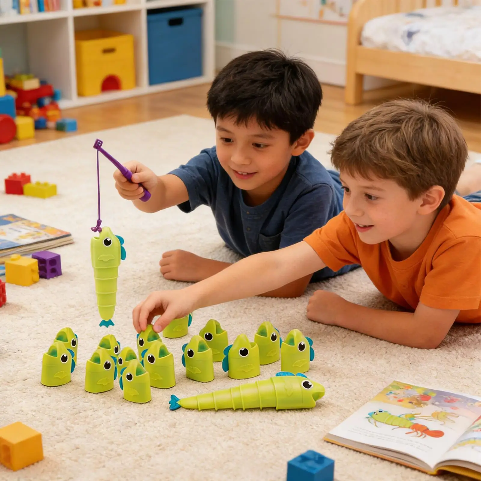 لعبة صيد الأسماك للأطفال، لعبة تعليمية تفاعلية لصيد الأسماك في الماء، تطور التناسق بين اليد والعين للأطفال، هدايا تعليمية لأعياد الميلاد