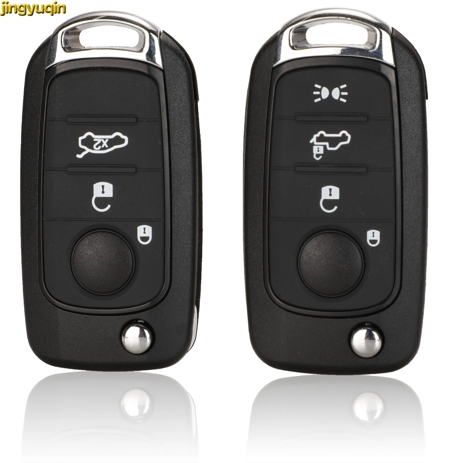 

Jingyuqin 5 шт. Флип складной 3/4 кнопки дистанционный ключ-брелок от машины заготовки в корпусе для Fiat Egea Tipo 500X с неразрезанным ключом SIP22