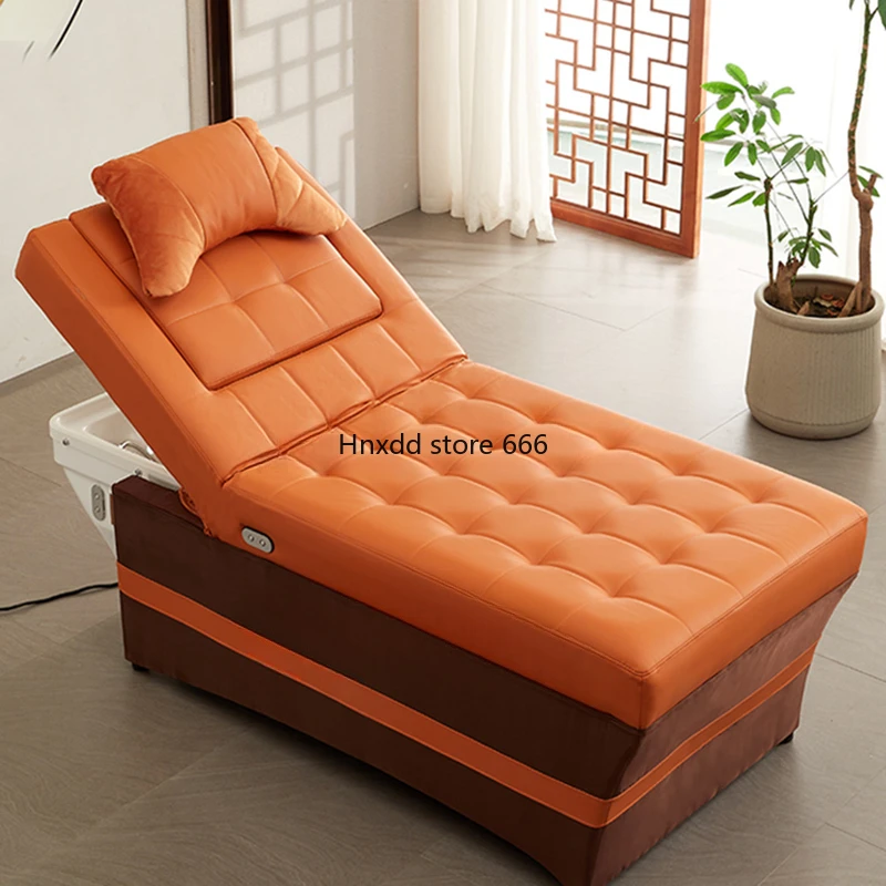 Japanese Head Spa Shampoo Bed Electric Comfort Foot Spa Hair Washing Bed Lounge Stylist Cama De Champu Salon Furniture