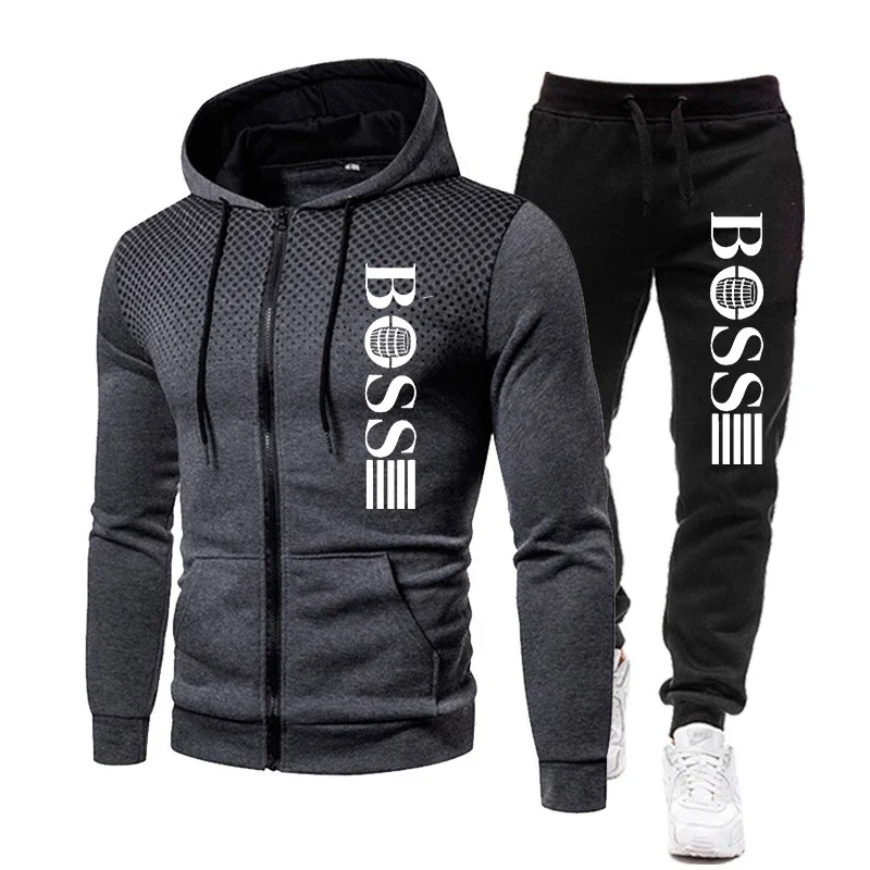 New Spring and Autumn Fashion Sportswear Men's Hoodie Fitness Sportswear Men's Running Set Sportswear Jogging Men's Sportswear