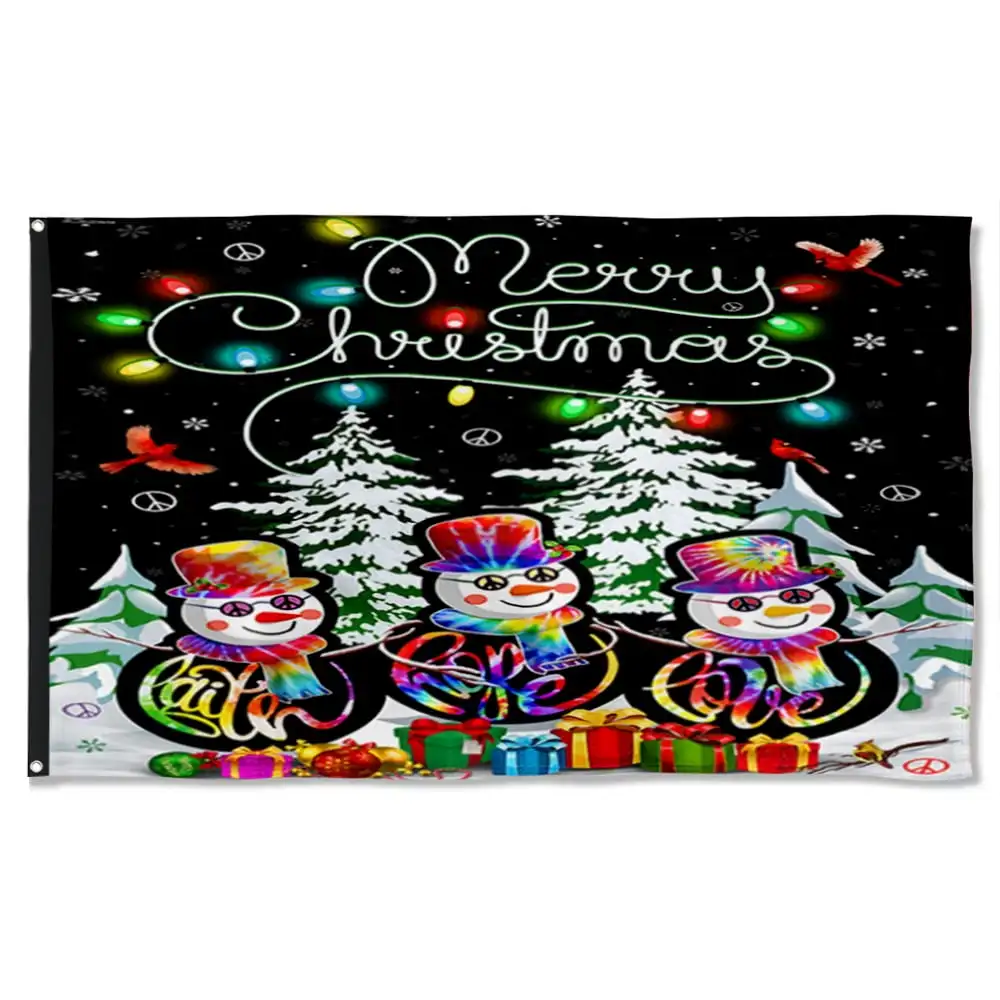 Cayyon Jesus Flag 3x5Feet Merry Christmas Flag Faith Hope Love Flag Banner with 2 Brass Grommets