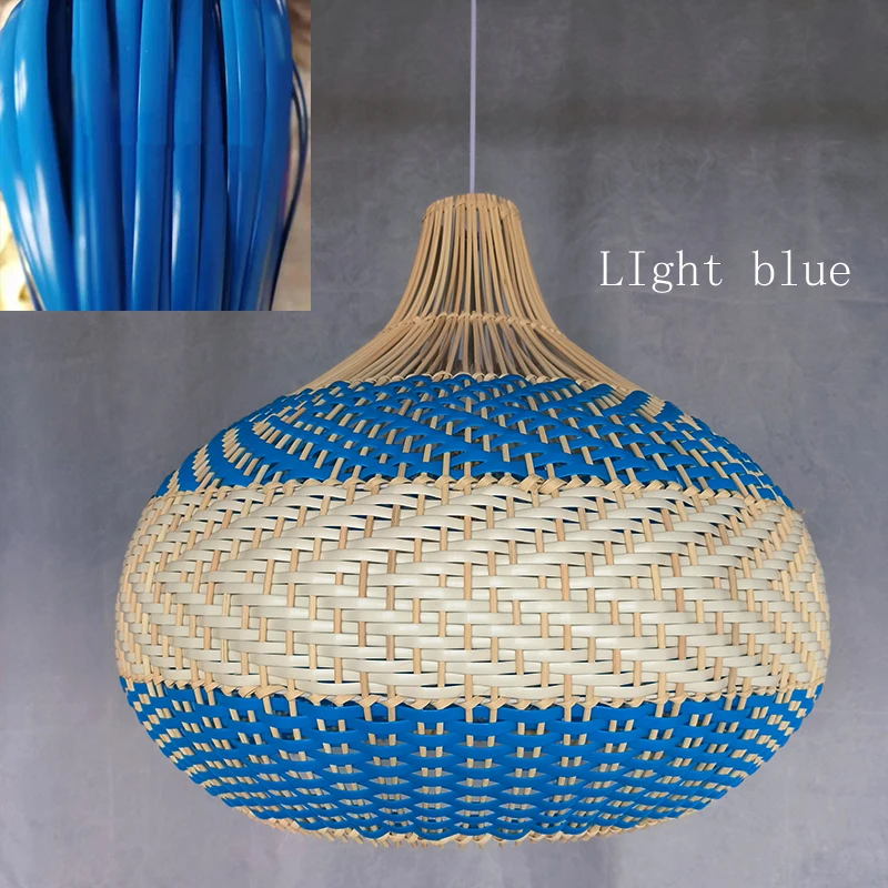 Imagem -06 - Rattan Luzes Pingente Criativo Cor Correspondência Rattan Lâmpada Estilo Chinês Luminária para Sala de Jantar Restaurante Lâmpada Suspensão Novo