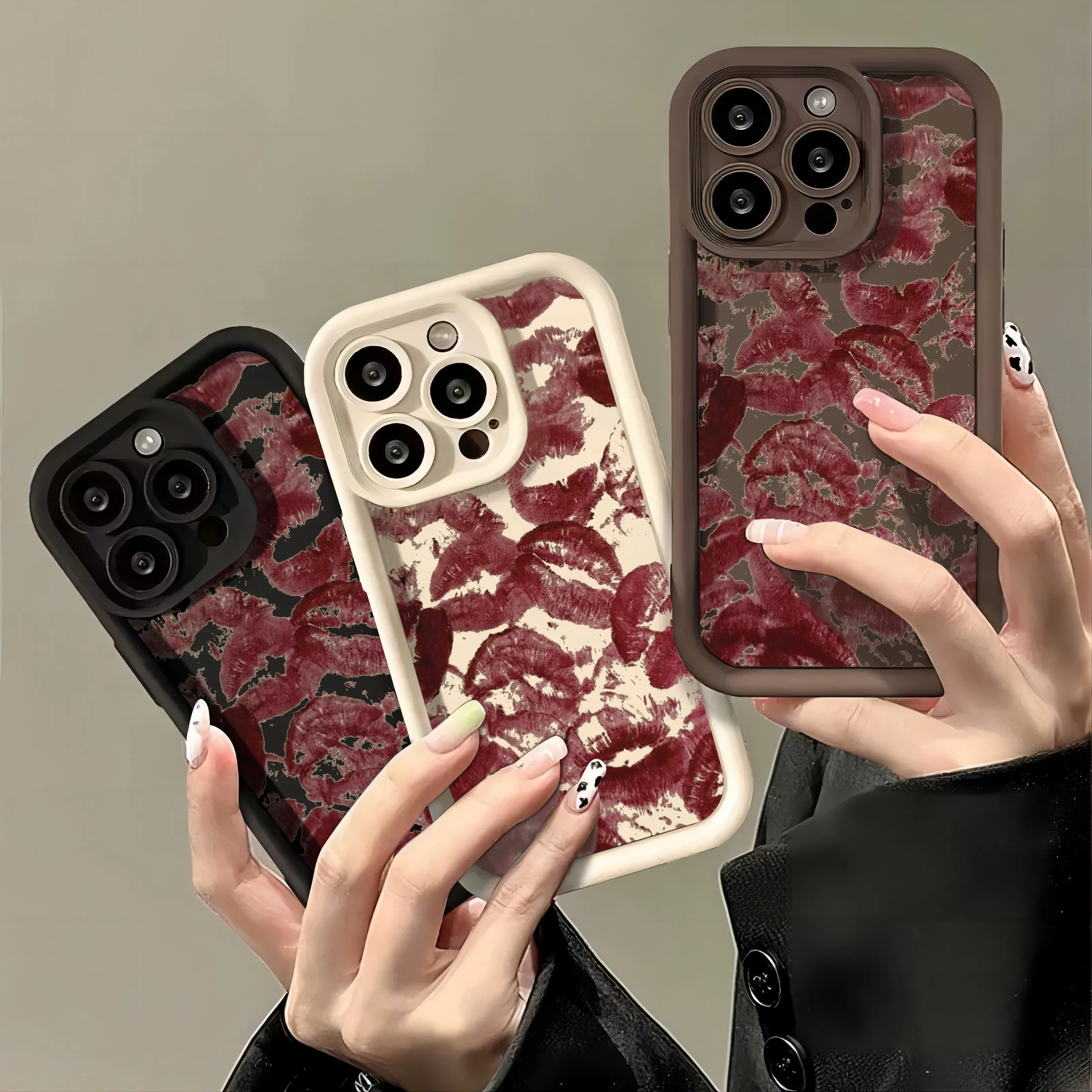 Luksusowe, nowe, wysokiej jakości etui na telefon z nadrukiem warg dla Xiaomi Redmi 9A 9C 10 10C 12 12C K30 K40 K50 Note 10 11 12 13 Pro 5G Cover