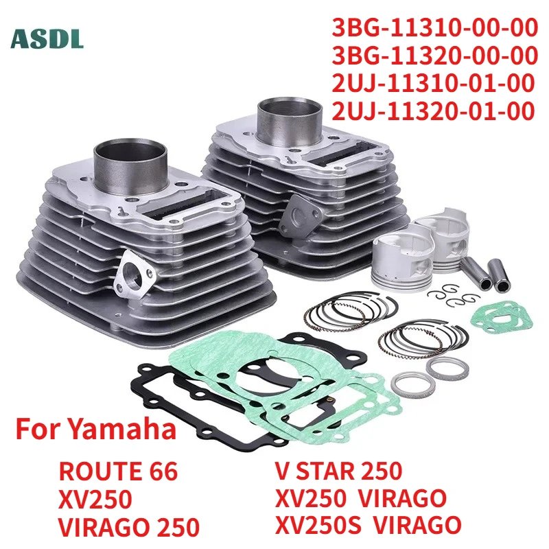 For Yamaha ROUTE 66-XV250U 1988-1990 Motorcycle Pistons Piston Rings Cylinder Kits VIRAGO 250 V STAR 250 XV250XCR/XR 2008-2015