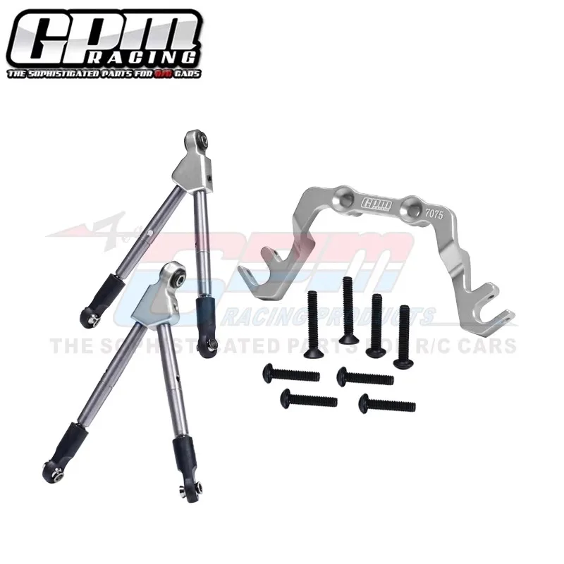 GPM Upgraded TRAXXAS 1/10 SLASH 4X4 LCG Aluminum Alloy 7075 Front Front and Reverse Teeth Tie Rod+Fixed Code Combination