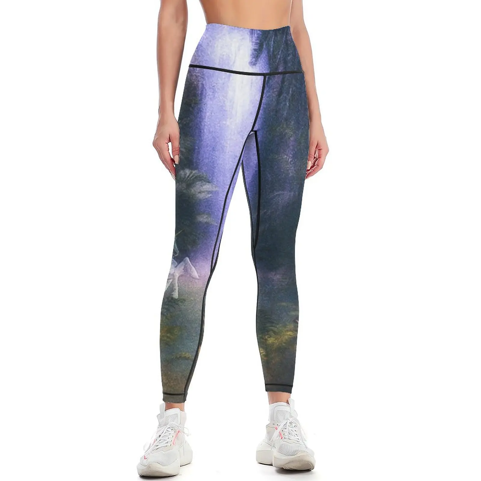 

Waterfall with unicorn Leggings sports for gym Pants sport Women's gym Clothing fitness Womens Leggings