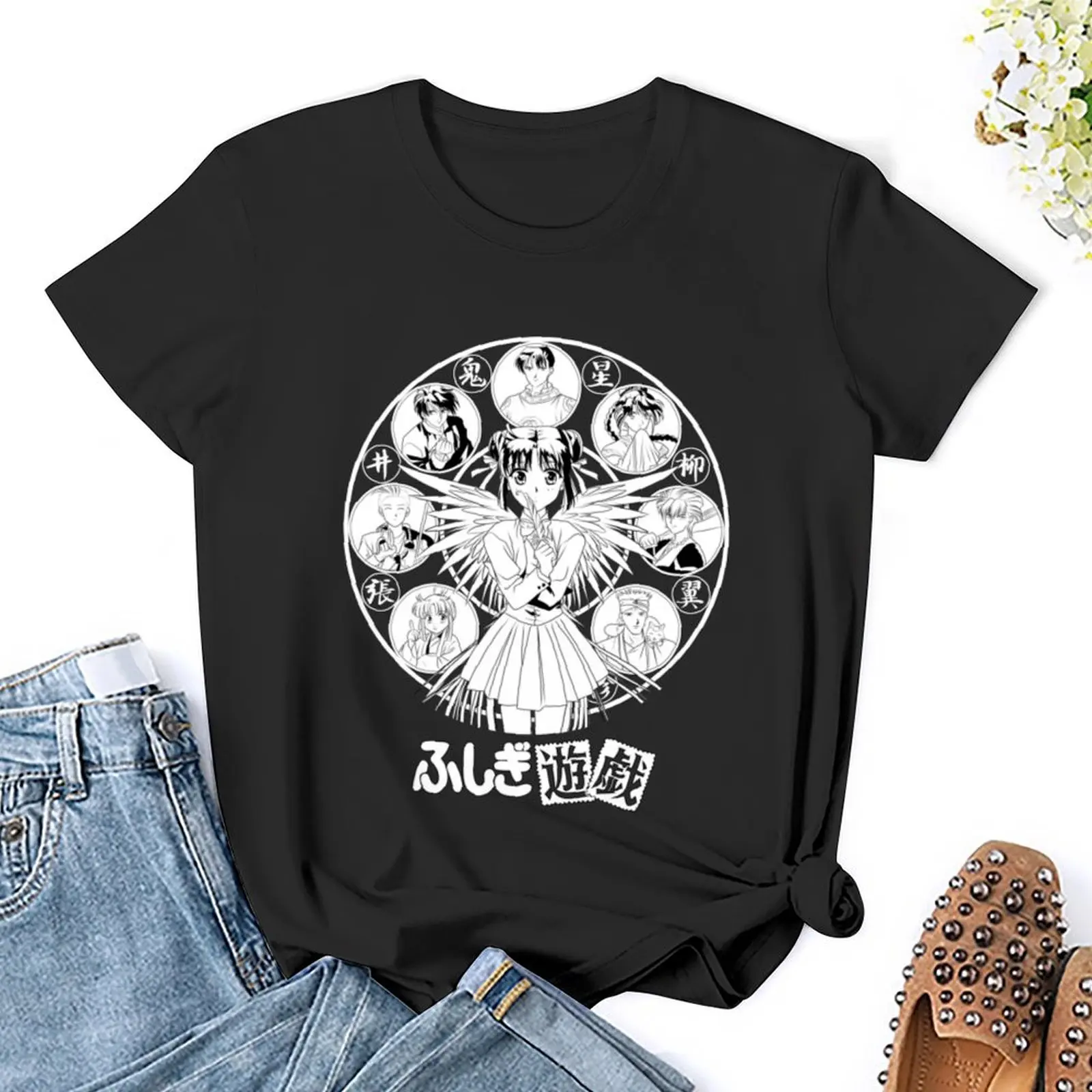 Fushigi Yugi T-Shirt Esthetische Kleding Schattige Tops Grappige Vrouwelijke Kleding Vrouw T-Shirt