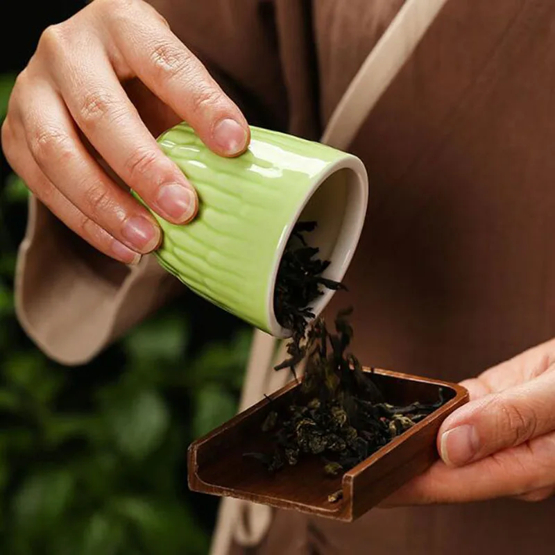 Ceramic Bitter Gourd Sealed Storage Tea Jar Creative Tea Caddy Kujing Ganlai Auspicious Implication Friend Gift Kitchen Teaware