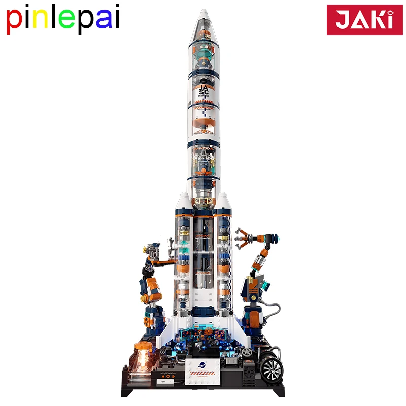 

Pinlepai Jaki Rocket Blocks Large Tall Building Block Bricks Scale Moc Toy China Aerospace Series Brick Launcher Toys For Child