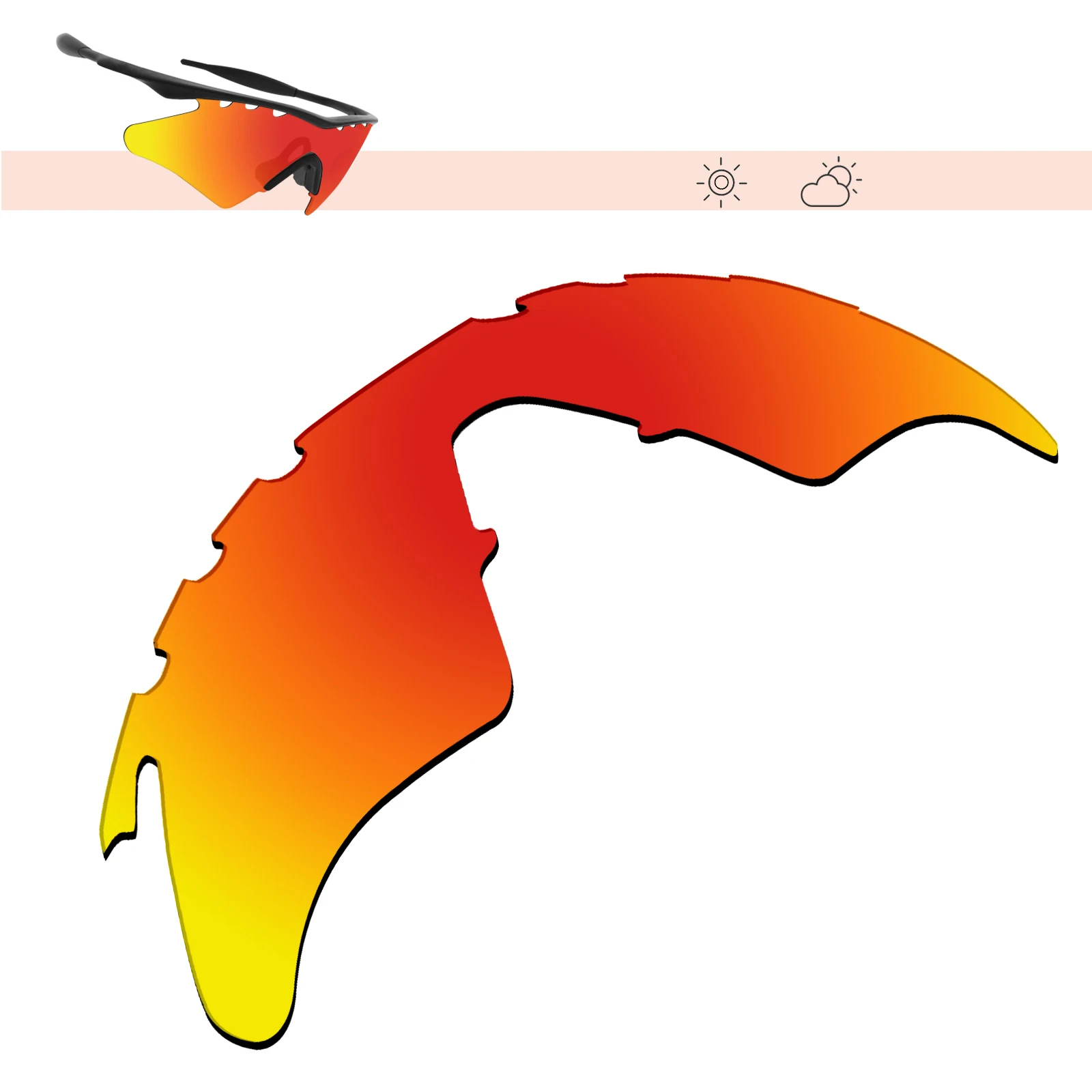 Glintbay Polarized Replacement Sunglasses Lenses for Oakley M Frame Heater Vented-Multiple Options