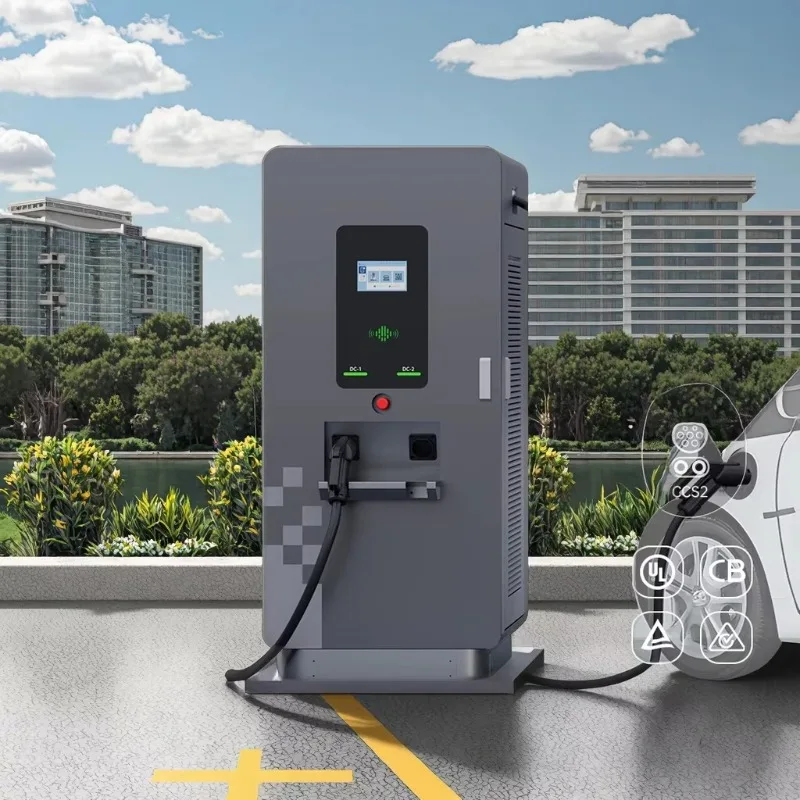 AC DC Car Charging Station 40KW 120KW Commercial Public Level 3 DC Fast Electrical Vehicle EV Charging Wallbox Post