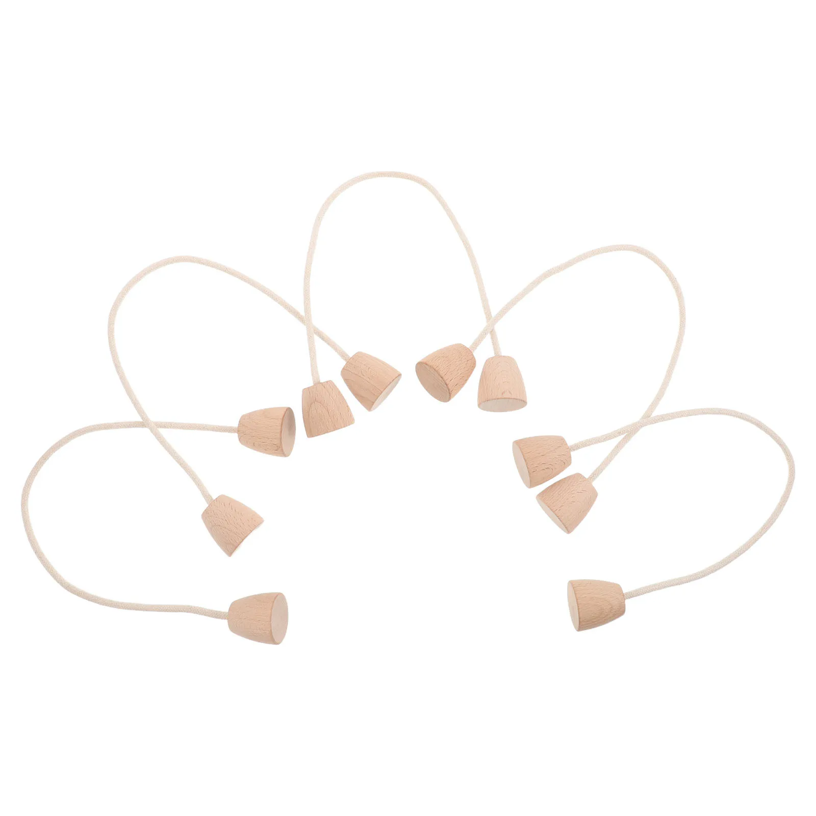 

5Pcs Croquet Wickets Wooden Rope Adjustable Outdoor Lawn Game Family Backyard Park Croquet Wickets Replacement