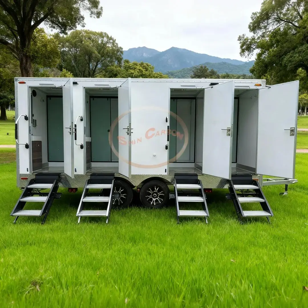 Portable 5-Cubicle Shower And Toilet Combo for Outdoor Trips - Essential for Convenient Hygiene And Sanitation Needs