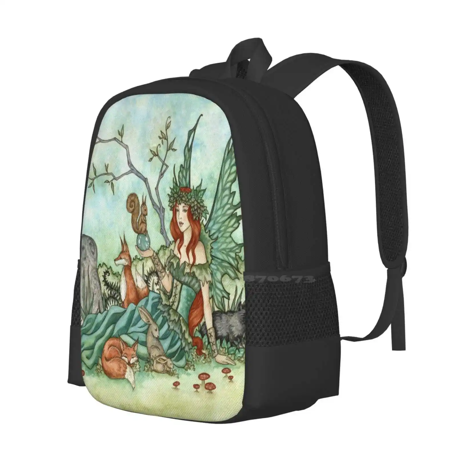 Together Hot Sale Schoolbag Backpack Fashion Bags Fairy Fantasy Magic Fox Squirrel Amy Brown Raccoon Rabbit Hare Woodland