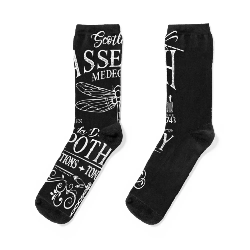

Sassenach Outlander Apothecary Dragonfly Scottish Gift TShirt23 Socks compression gift Stockings Socks Women's Men's
