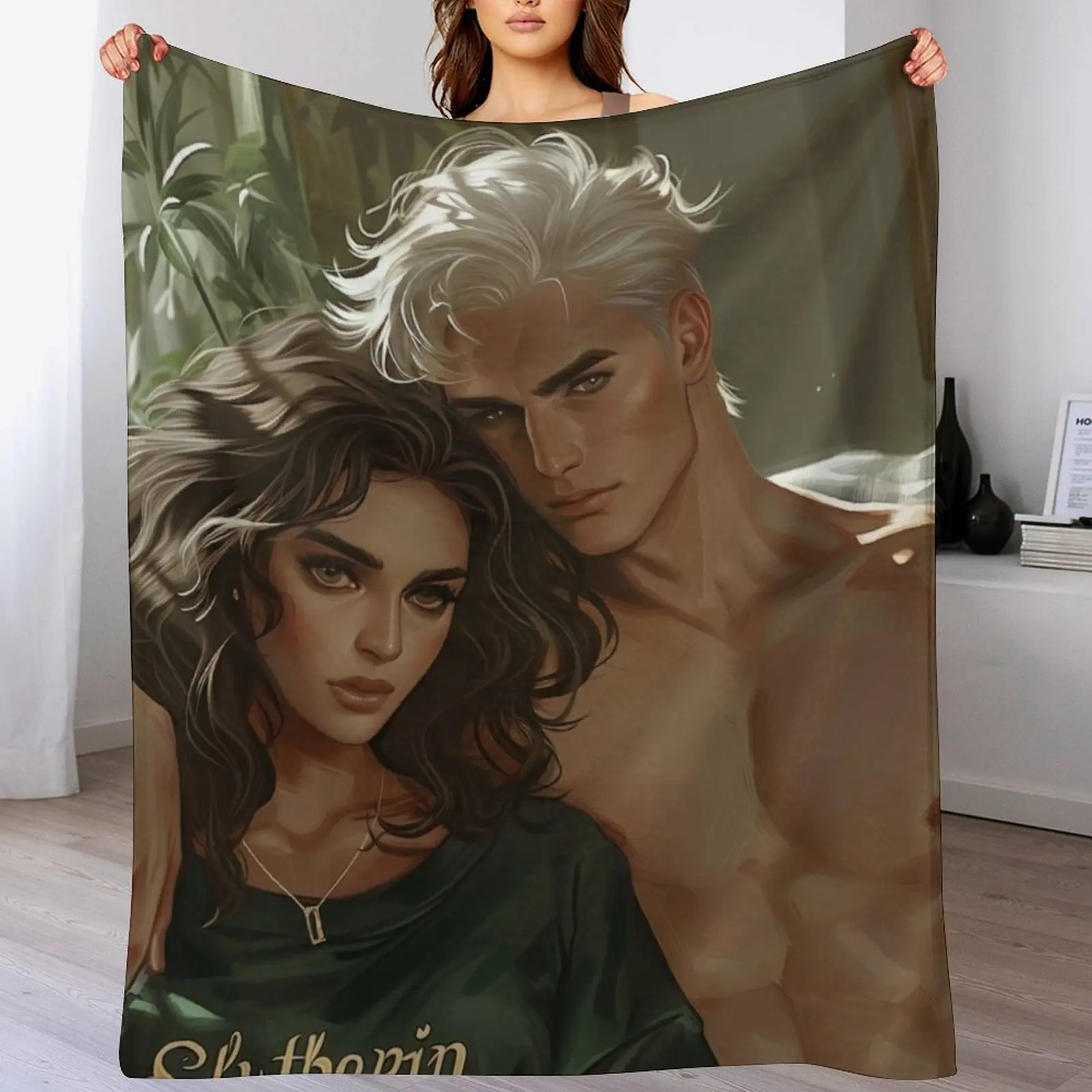 

Dramione on the sofa Throw Blanket Flannel christmas decoration Hairy Kid'S Blankets
