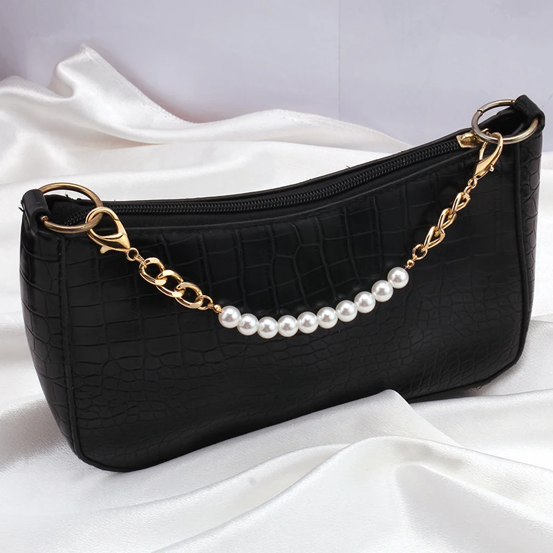 Pearl Purse Chain Bag Handbag Chain Shoulder Cross Body Bags Strap DIY Replacement Handbags Phone Chain Hanging Chain