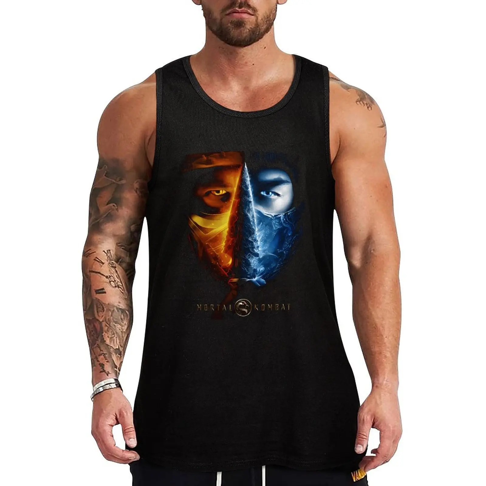 Mortal Kombat Sub-Zero Scorpion Tank Top Work Utility Tank Top Durable Sleeveless Wear