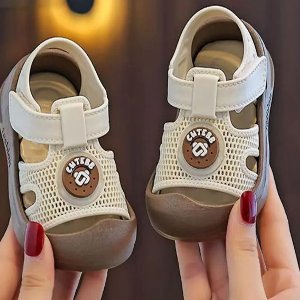 

2025 Baby Walking Shoes, Cute Baotou, Anti collision, Anti slip, Fashionable Soft Bottom, Velcro Sandals for Children