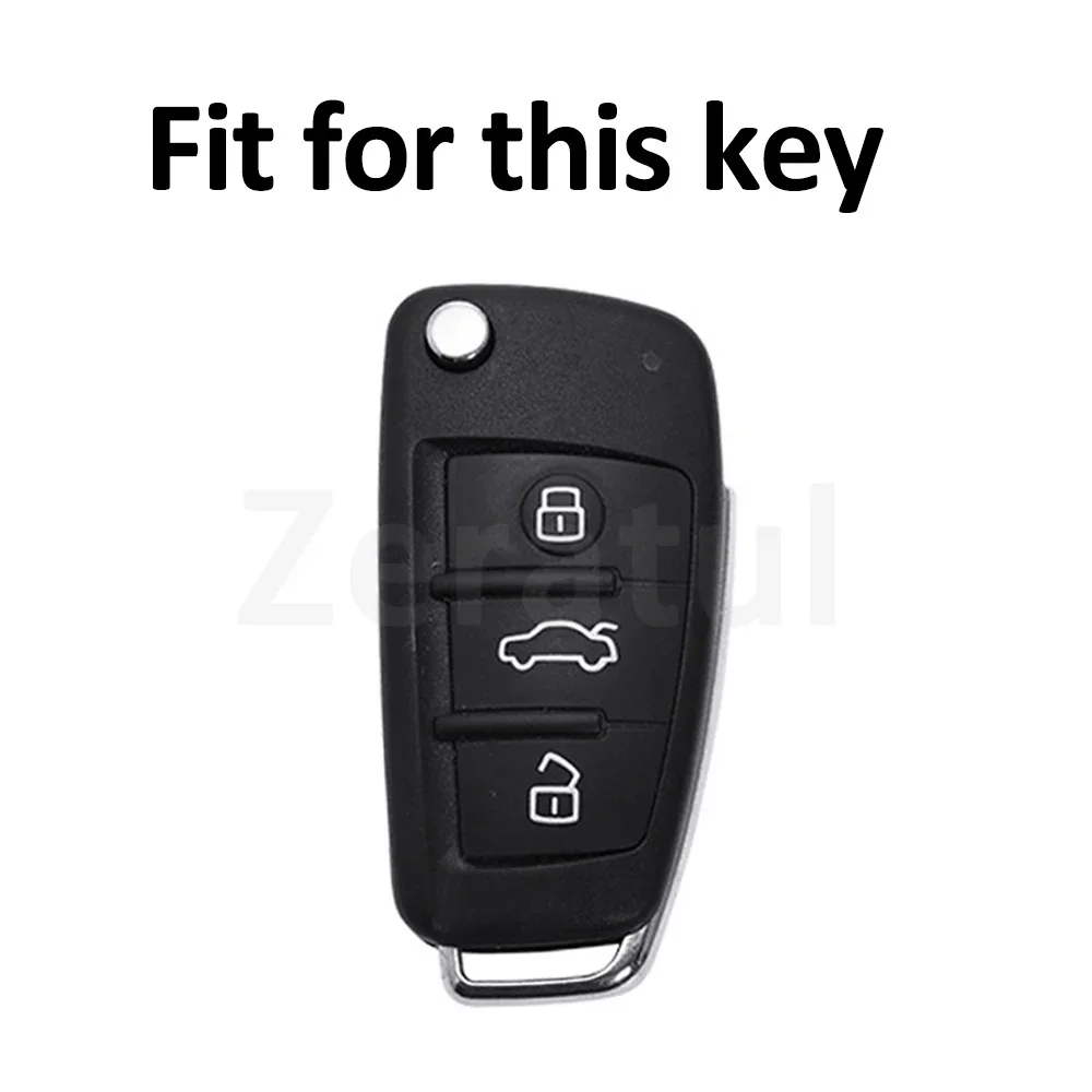 For Audi A1 A3 A6 A6L Q2 Q3 Q7 TTS R8 S6 RS3 TPU Auto Shell Fob Car Flip Key Case Cover Holder Keyless Protector Accessories