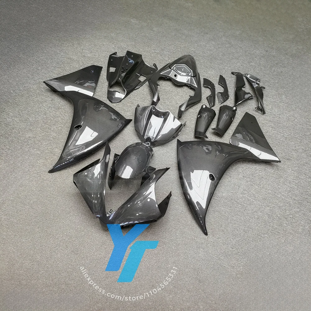 Carbon Paint Full Fairing Kit for Yamaha YZF-R1 2012-2014, Lightweight Alternative Bodywork Parts Weave Pattern Design