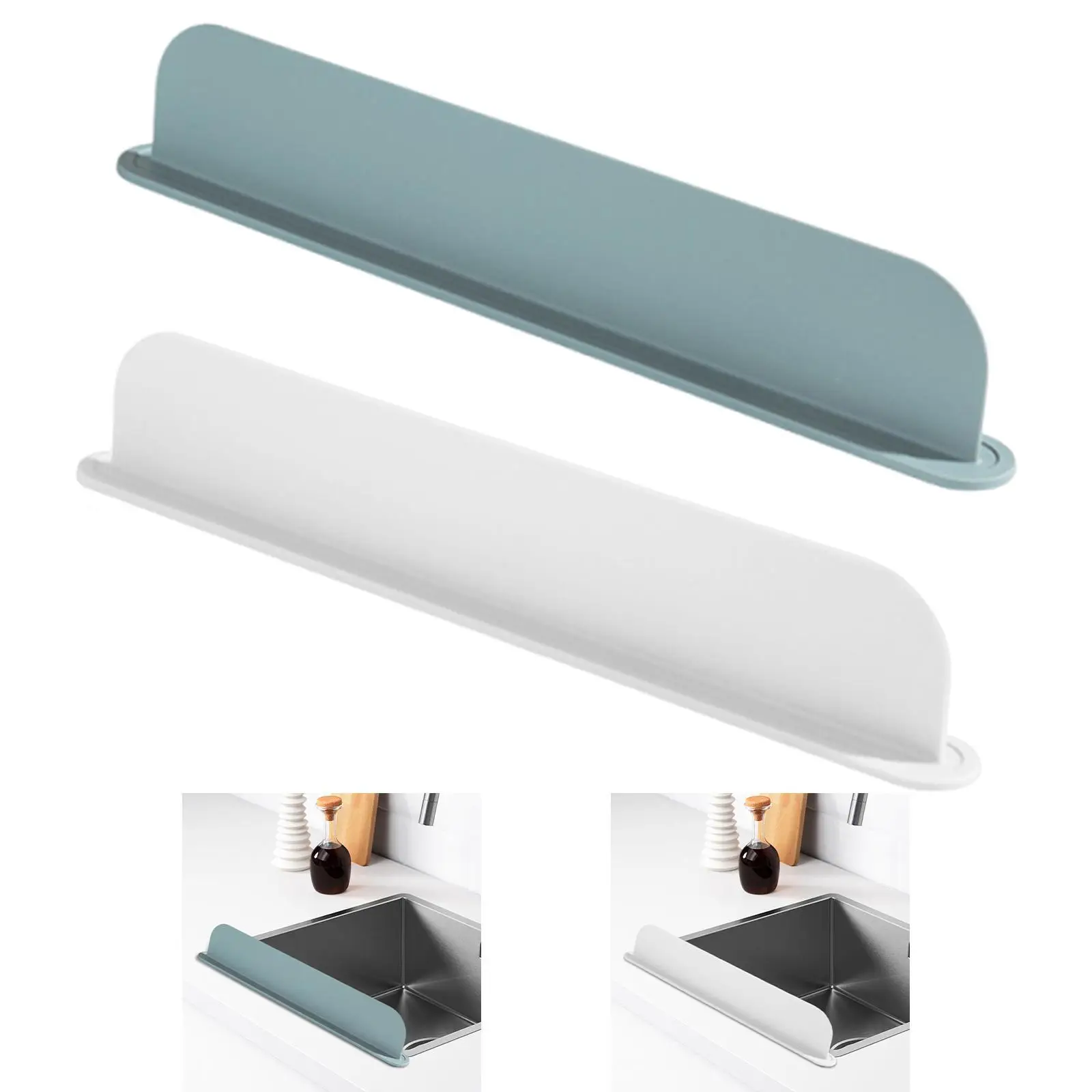 Silicone Sink Splash Guard Sink Water Guard Lightweight Board Sink Backsplash for Home Bathroom Kitchen Dish Washing Washbasin
