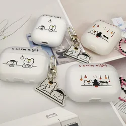 Funny Cartoon Airpods 1 2 3 Pro 2 White Earphone Protective Cover For Airpods Pro Case Airpods 4 2024 Case For Girls
