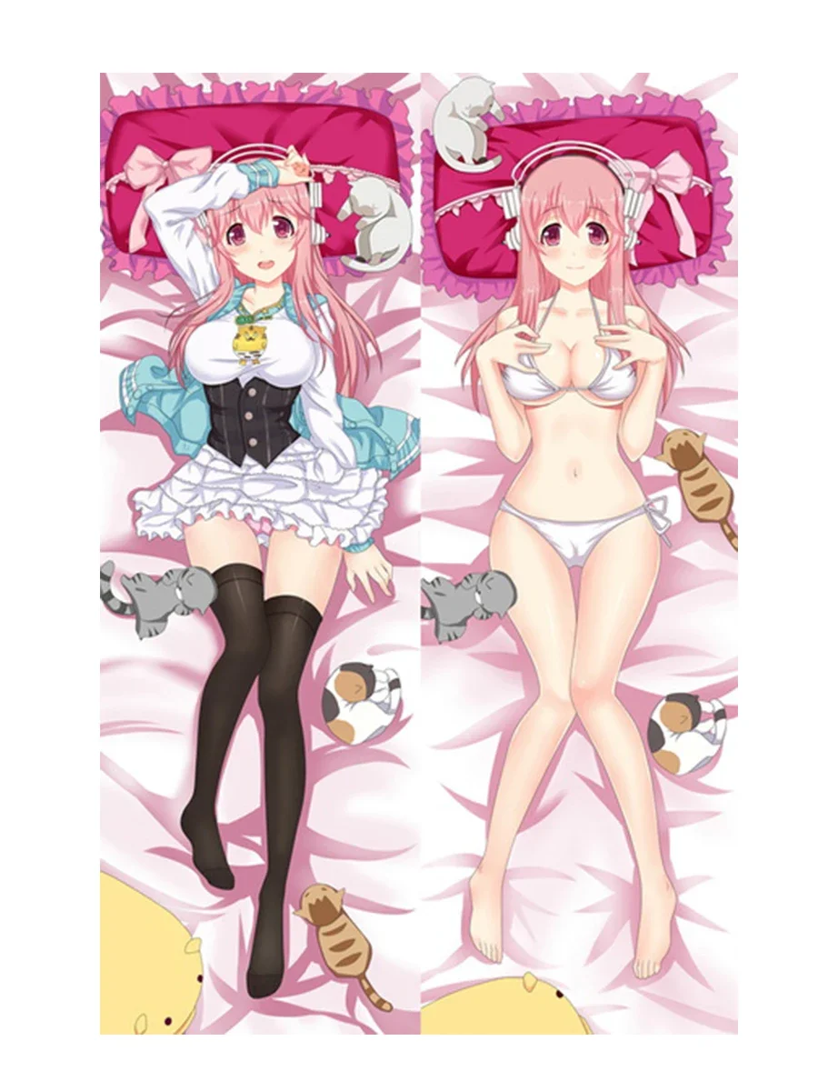 Dakimakura - SUPER SONICO THE ANIMATION - Double-sided Print Hugging Body Pillow Case Cushion Cover Gift