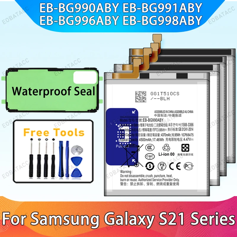 

2026 New Replacement Battery EB-BG990ABY EB-BG998ABY EB-BG996ABY EB-BG991ABY For Samsung Galaxy S21/S21+/S21 Ultra/S21 FE 5G + F
