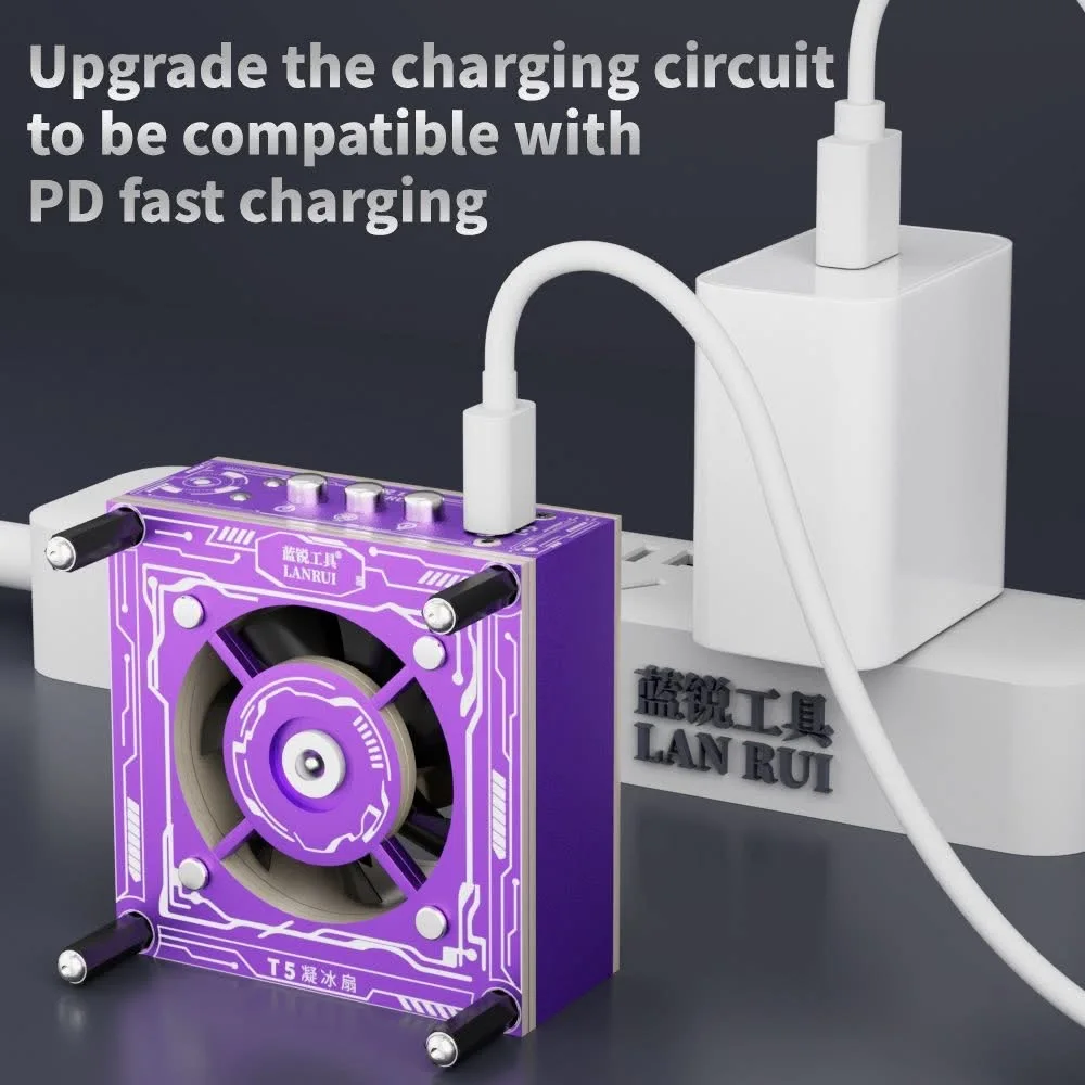 LanRui Mobile Phone Repair Tool UV Curing Lamp Fast Heat Dissipation Exhaust Fan Three in One Cooling Curing Fan