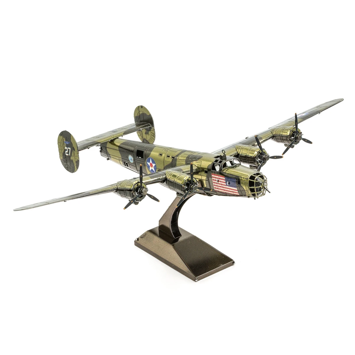 B- 24 Liberator 3D Metal Puzzle Model Kits DIY Laser Cut Puzzles Jigsaw Toy For Children