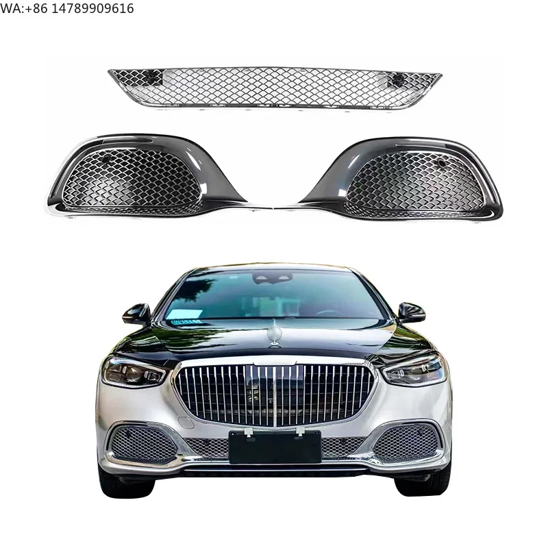 2021-2023 S480 S580 S680  Front Bumper Grille Air Inlet Bolt-On Universal Fitment For Car ModificationBody Kit Full Body