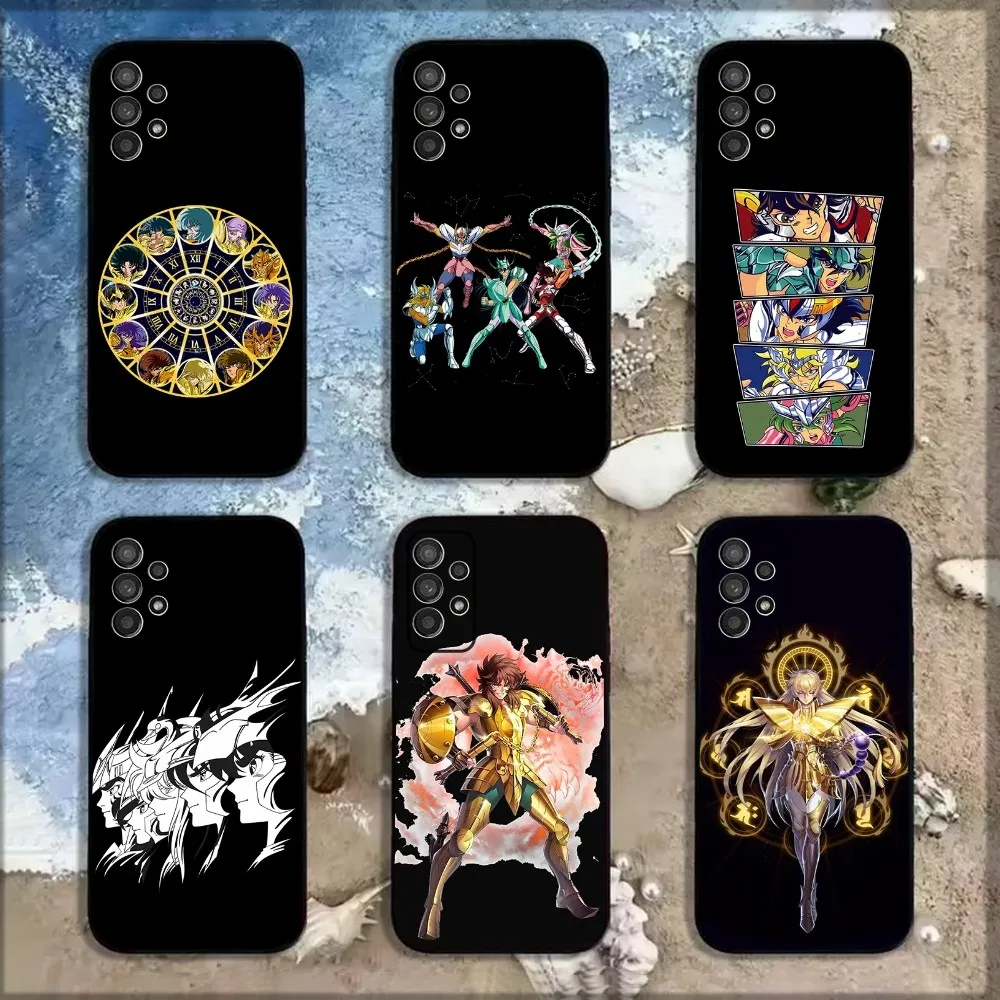 S-Saint Seiya Knights Zodiac Phone Case For Samsung Galaxy A13,A21s,A22,A31,A32,A52,A53,A71,A80,A91 Soft Black Shell