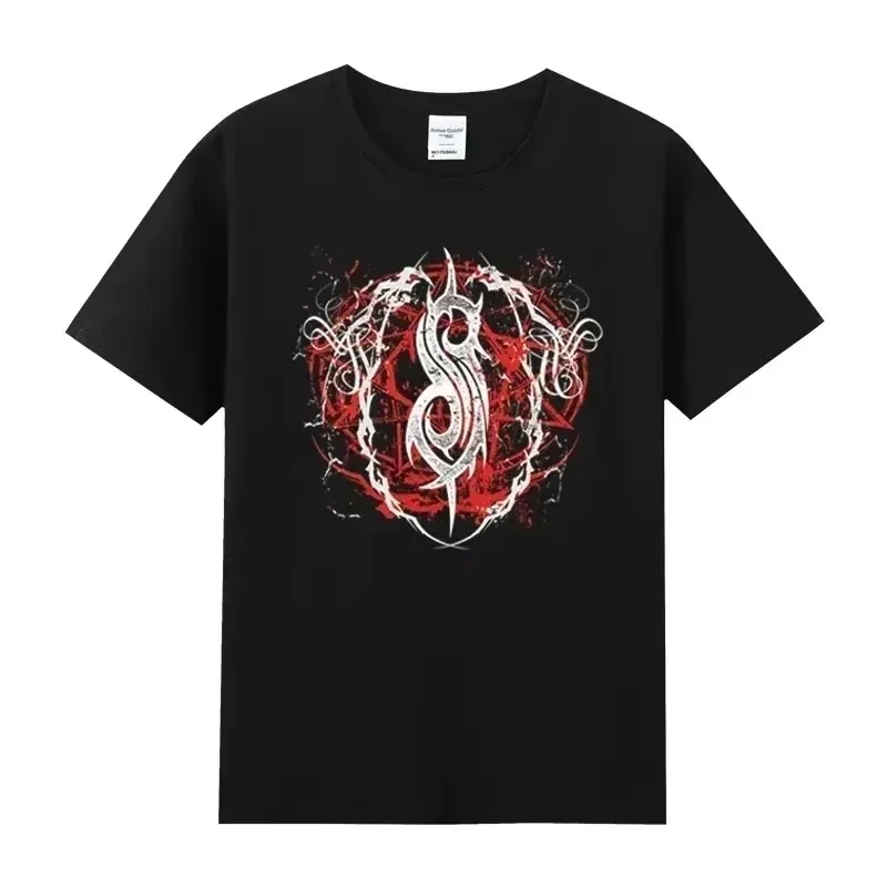 Slipknot Vintage Prepare for Hell Tour Black Tee Heavy Metal Rock Band Unisex Hip-Hop Style Men And Women Fashion T-Shirt