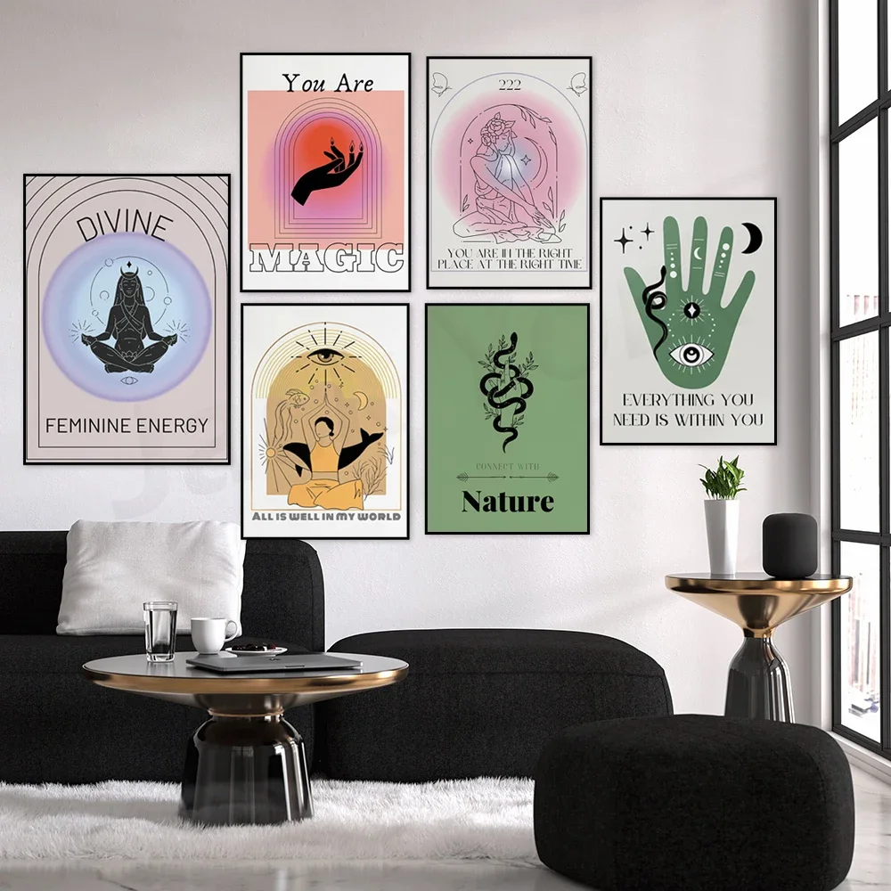 Spiritual Art Print,Trust The Universe,Gradient Wall Print,Manifesting Poster,Mystical Decor,Spiritual Gift,Yoga Poster