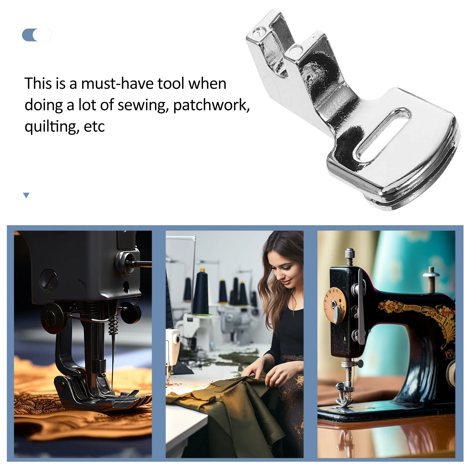 JEWEDECO 4 قطعة الخياطة ضفائر القدم استبدال أقدام الضغط ارتداء مقاومة متعددة الوظائف المحمولة للمشروعات المنزلية