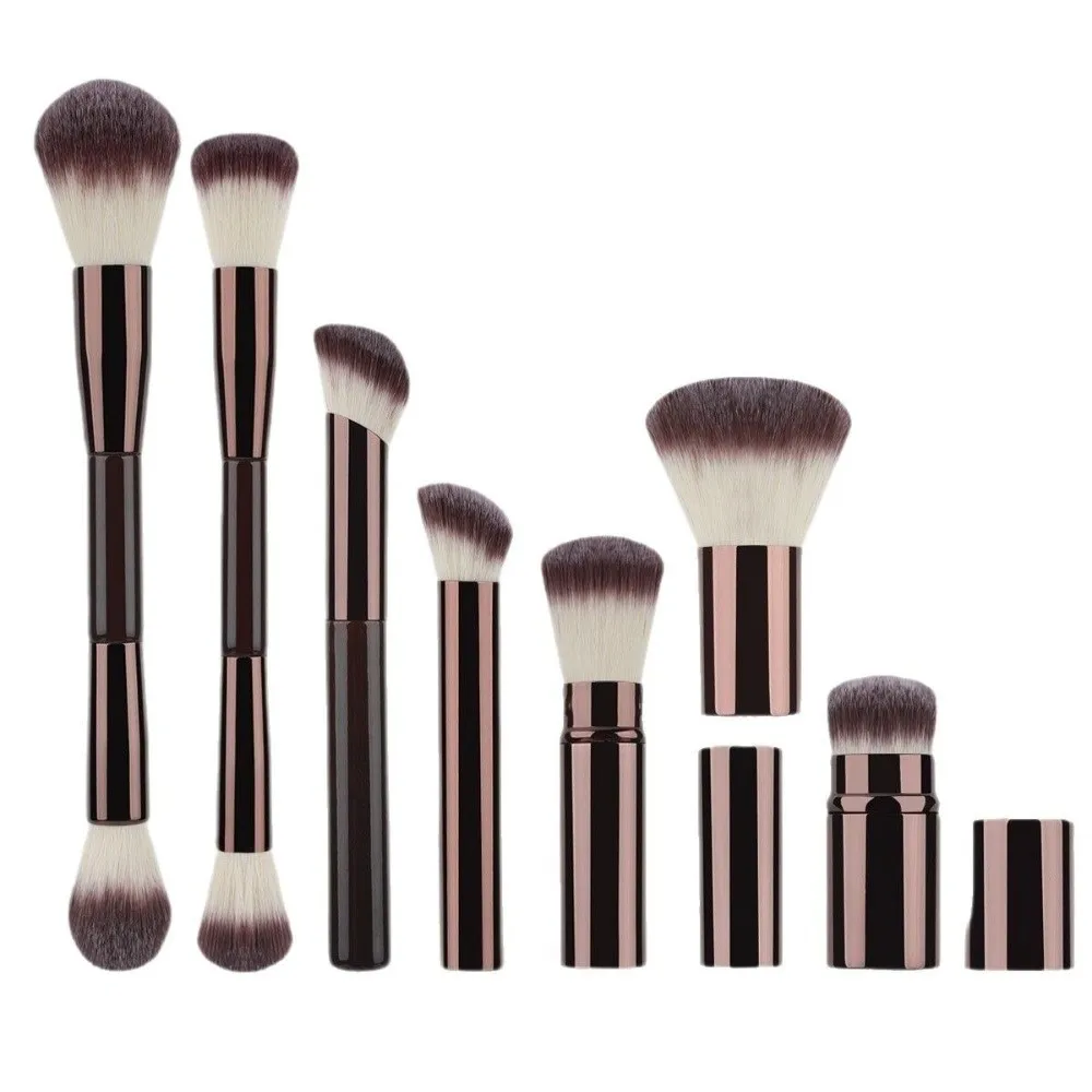 Fashion Soft Seamless Finish Brush Artificial Fiber Natural Makeup Brush Smooth Double Head Powder Brush Powder Blusher Brush