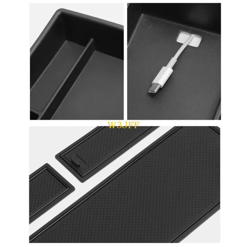 

W3JF Nonslip Center Consoles Организаторы с функциональными компартментами Практический ABS для 24 моделей