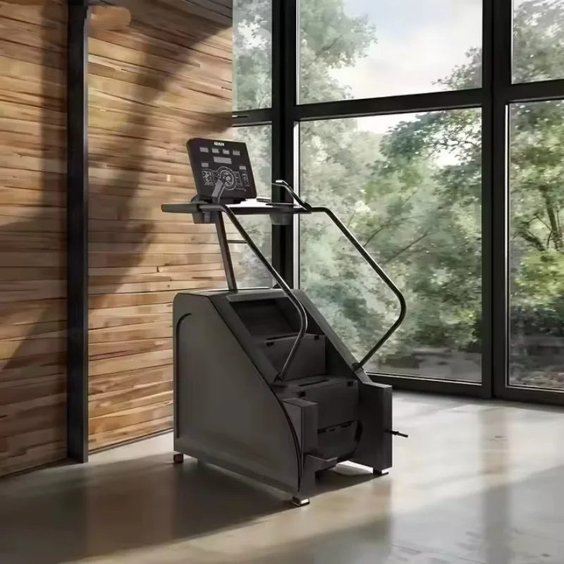 

Quiet Hydraulic Stair Climber Stepper - Home Gym Adjustable Mini Trainer with Handrail, Low-Impact Equipment