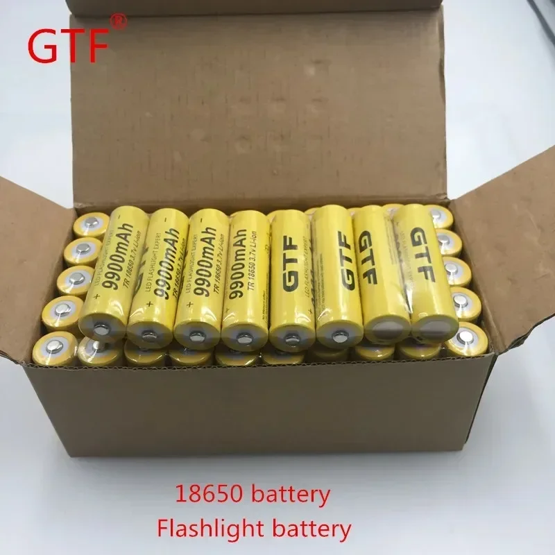 

18650 battery 3.7V 9900mAh rechargeable li-Ion battery with charger for Led flashlight batery litio battery+1 USB Charger