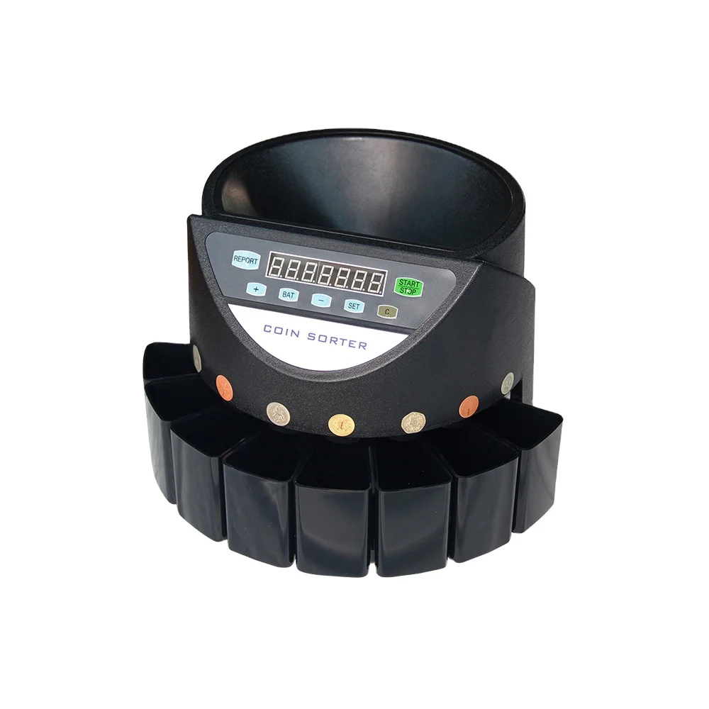 

CS550 for Euro Philippine Mexico and Other Countries Coins Automatic Electronic Coin Counter Sorter Machine With 8 Outlets