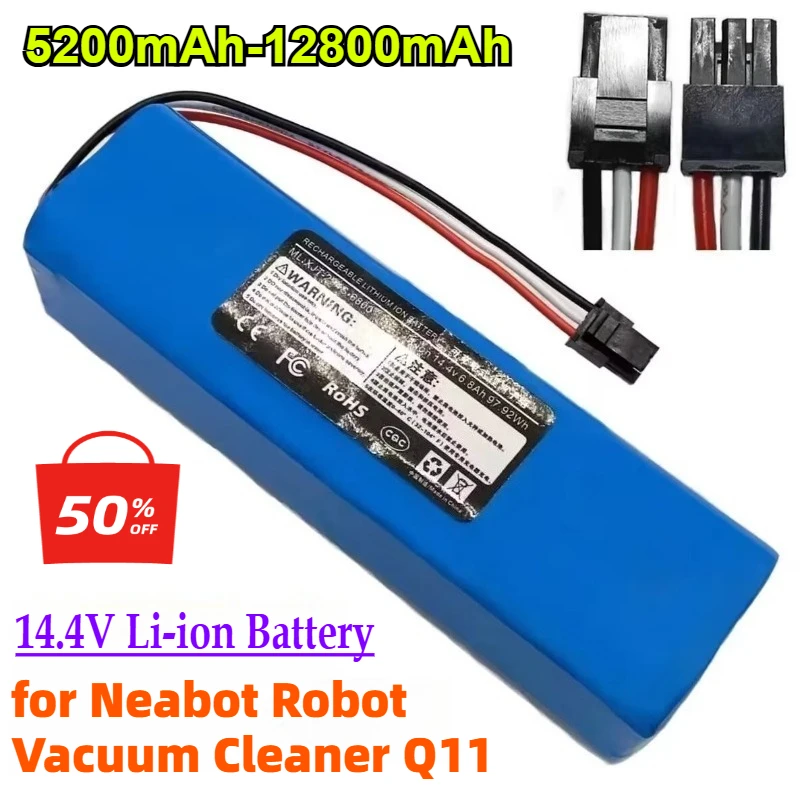 

14.4V 12800mAh High Capacity Lithium Battery for Neabot Robot Vacuum Cleaner Q11