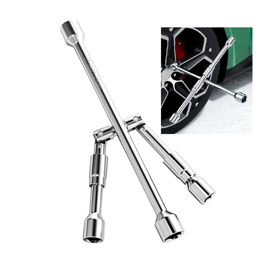 

hit productFolding Cross Wrench, Dismantling Tire Inner Hexagon Wrench, Multifunctional Maintenance and Tire Replacement Wrench