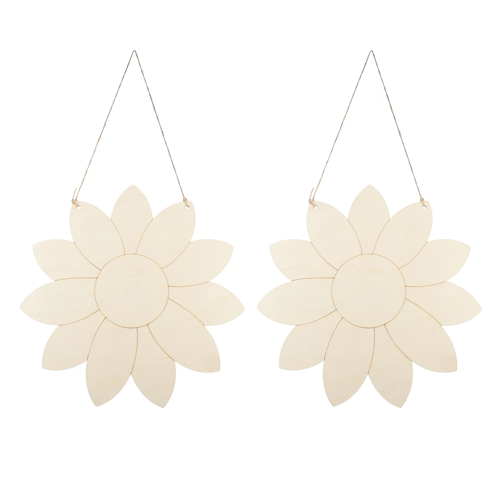 

2Pcs Blank Wood Sign Hanging Unfinished Wooden Plaque for DIY Decor Crafts Direction Warning Signs Home Wall Hanging Decoration