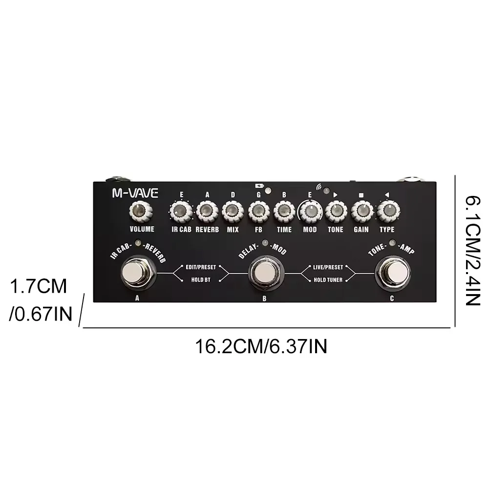 2026 New Model M-vave CUBE Baby Series Multi-Effect Processor Guitar Pedal