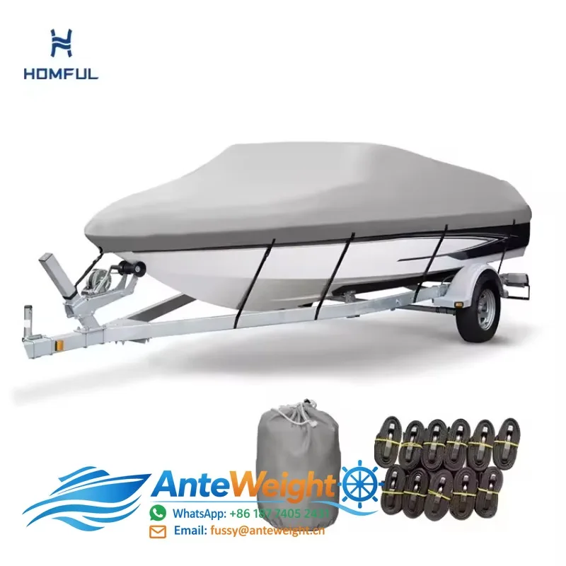 600D Oxford Fabric Boat Cover Accessories Waterproof Marine Grade Universal Boat Cover