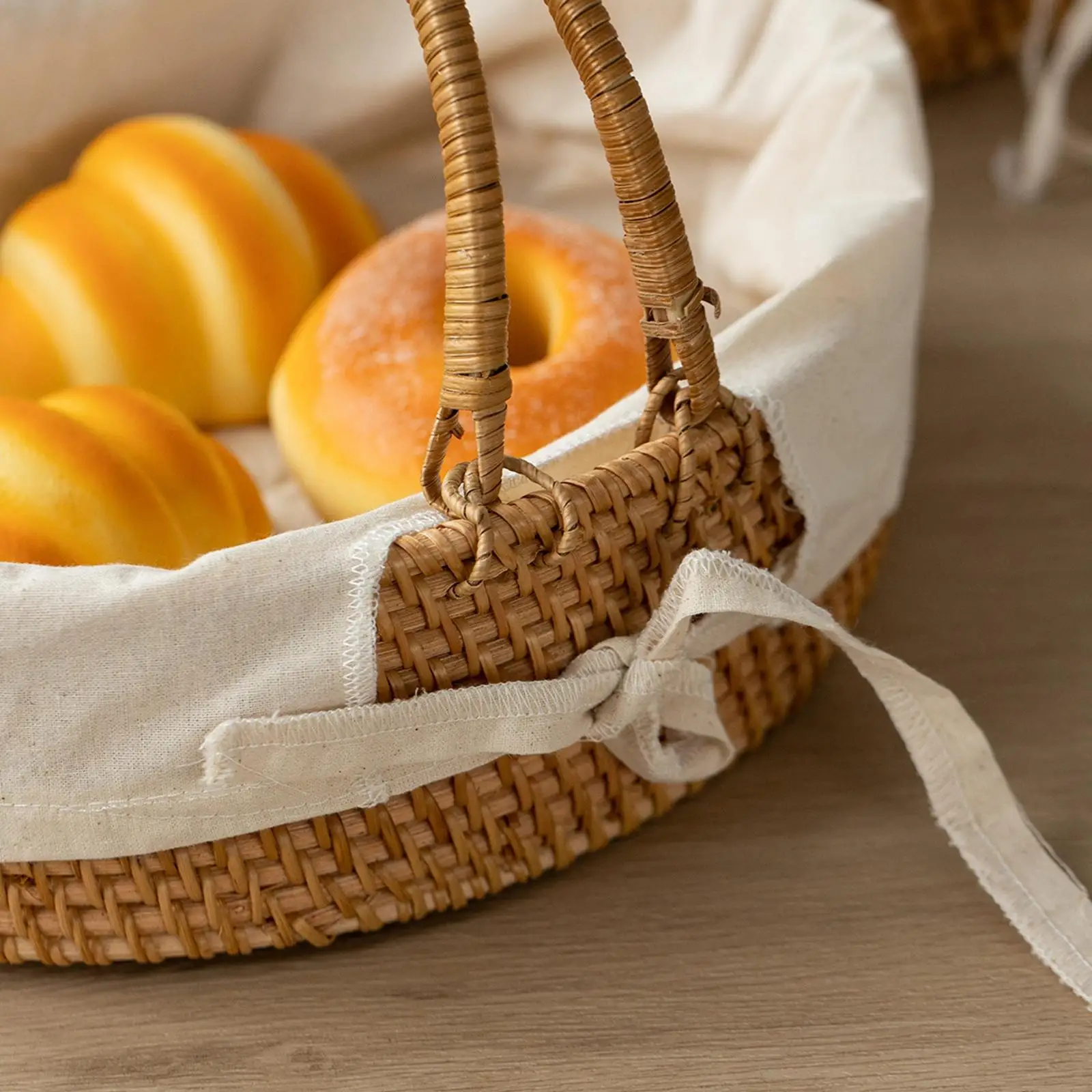 Cestino intrecciato portatile Cestino fatto a mano per l'organizzazione di verdure Snack di frutta