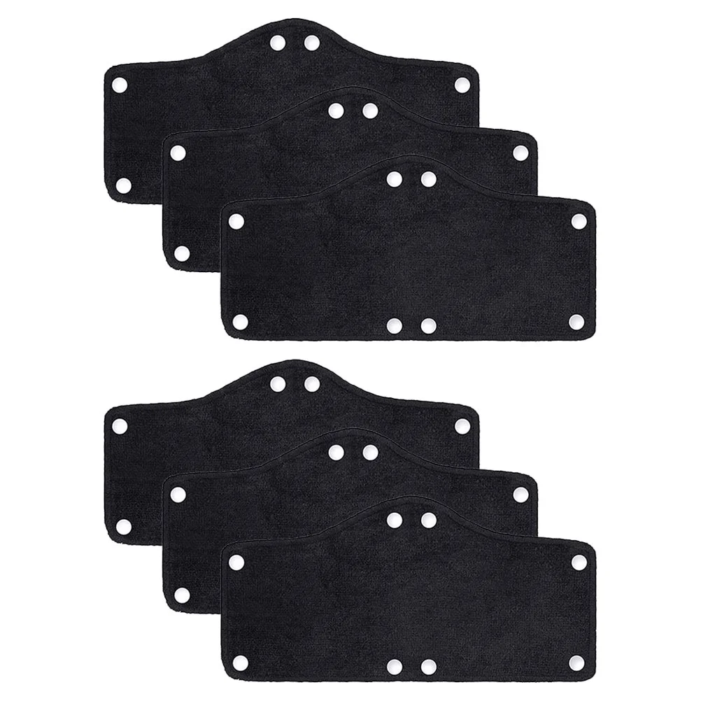 6 Pcs Hat Liners Sweat Protection Hard Sweatband for Men Breathable Pad Bike Protector Black Polyester Man