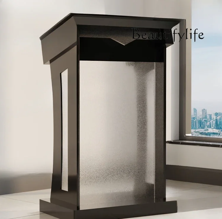 Light luxury acrylic podium welcome host desk reception multi-color conference commercial speech simple