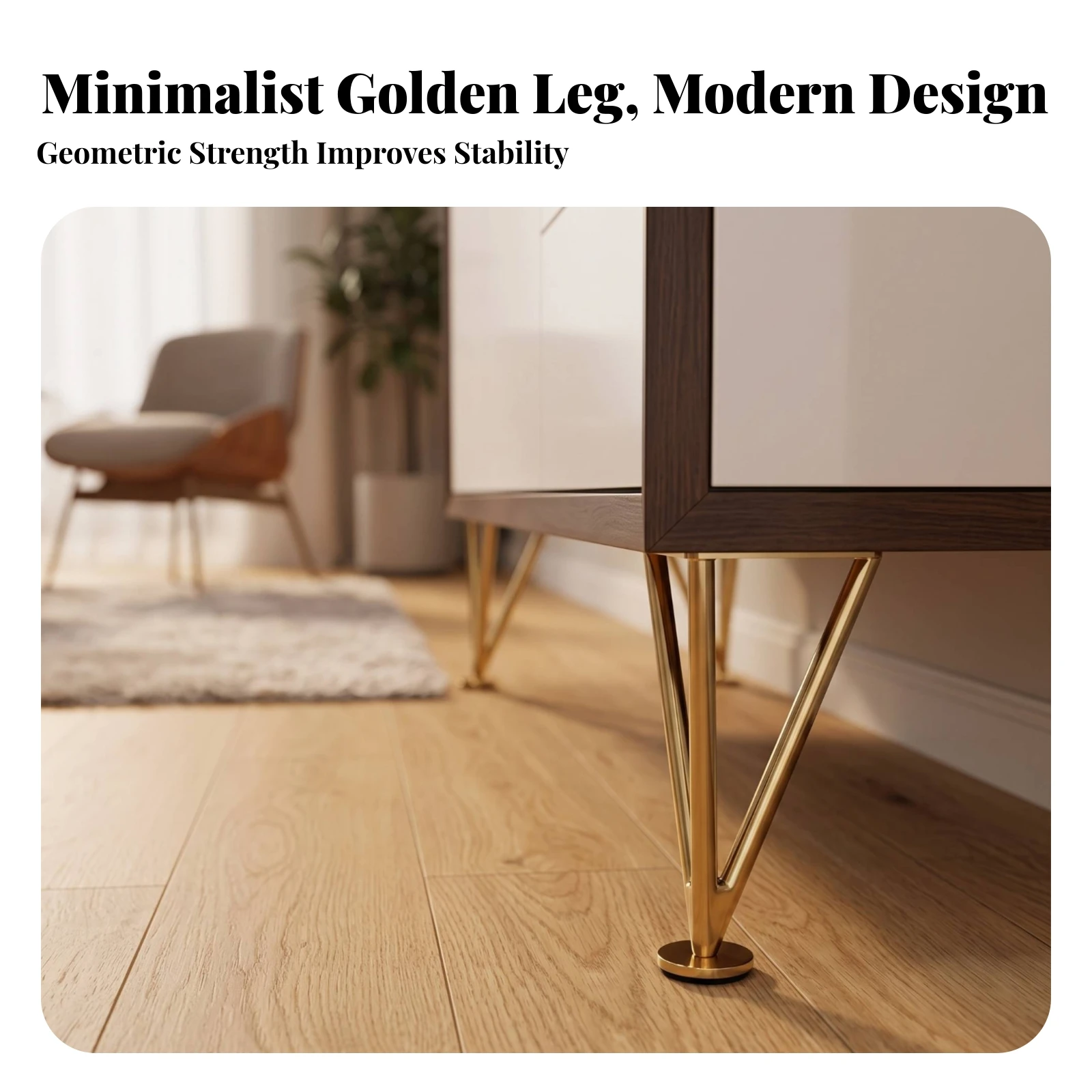 Furniture Leg with Adjustable Foot Metal Table Legs Desk Legs Corrosion Resistant for DIYers, Uneven Floors, Bathroom Cabinets